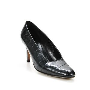 Bottega Veneta Vintage Leather Alligator Pumps